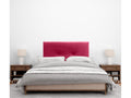 Calmetop Smooth Velvet Headboard with Buttons 105x115 with Bed Legs 105 - Red 00244EVTN