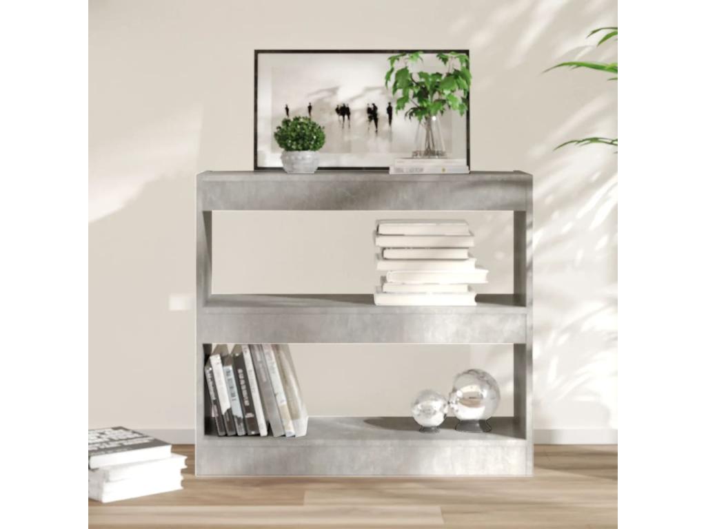 Bookshelf/Room Divider, Concrete Grey, 80x30x72 cm, 34860QNCT