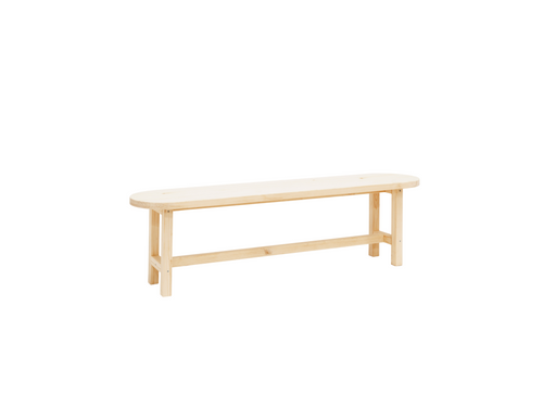 Natural fir wood bench 140x45cm - Nidchicshop 19969HQTI