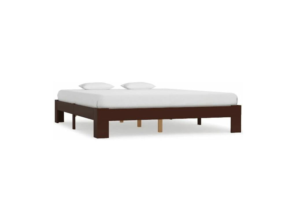 Calmetop solid pine adult bed, brown, 180x200 cm, 68005 DINR