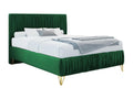 Nidchicshop 112 Double Green Bed 140x200 Upholstered Slatted Base to Nidchicshop 140x209x120cm 06383HXIF
