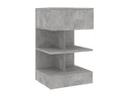 2-piece bedside tables, concrete grey, 40x35x65 cm, 63823VBXO