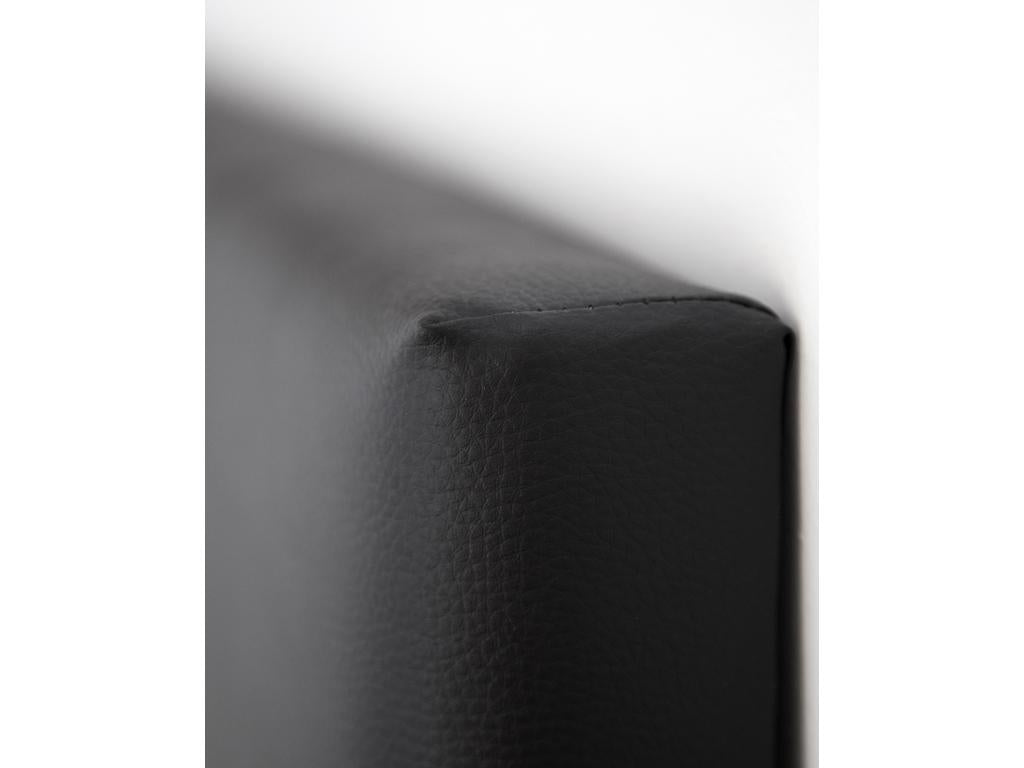 Black smooth faux leather headboard 180x80cm - Calmetop 32032DYCK