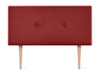 Calmetop Smooth Fabric Headboard with Buttons 90x105cm with Legs for 80/90cm Beds - Red 18799GPCE