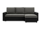 Corner sofa with universal sleeping function, Dark Grey/Black, 14550NBRY