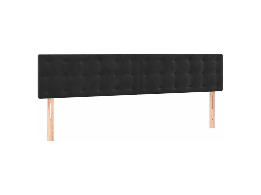 Nidchicshop bed base and mattress, black, 200x200 cm, velvet, 64508HNXP