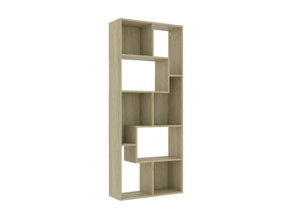Nidchicshop Oak Bookcase 67x24x161 82511BCKW