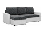 Nidchicshop Corner Sofa with Sleeping Function, Black/Grey 21551ROLZ
