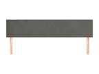 2-piece headboard set, dark grey, 90x5x78/88 cm, velvet, 91827FKOK